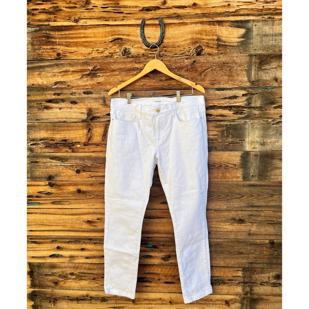 FRAME | White Skinny Jeans 30
